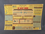 Vintage 1958 GM Authorized Chevrolet Service Wood Hole Boring Tool Reference Chart Poster Parkwood Motors Toronto - thumbnail 2 of 6