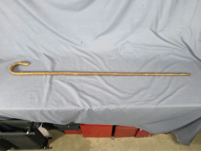 Vintage Handcrafted 60-Inch Wooden Shepherd’s Crook Staff / Walking Stick - Image 1 of 5