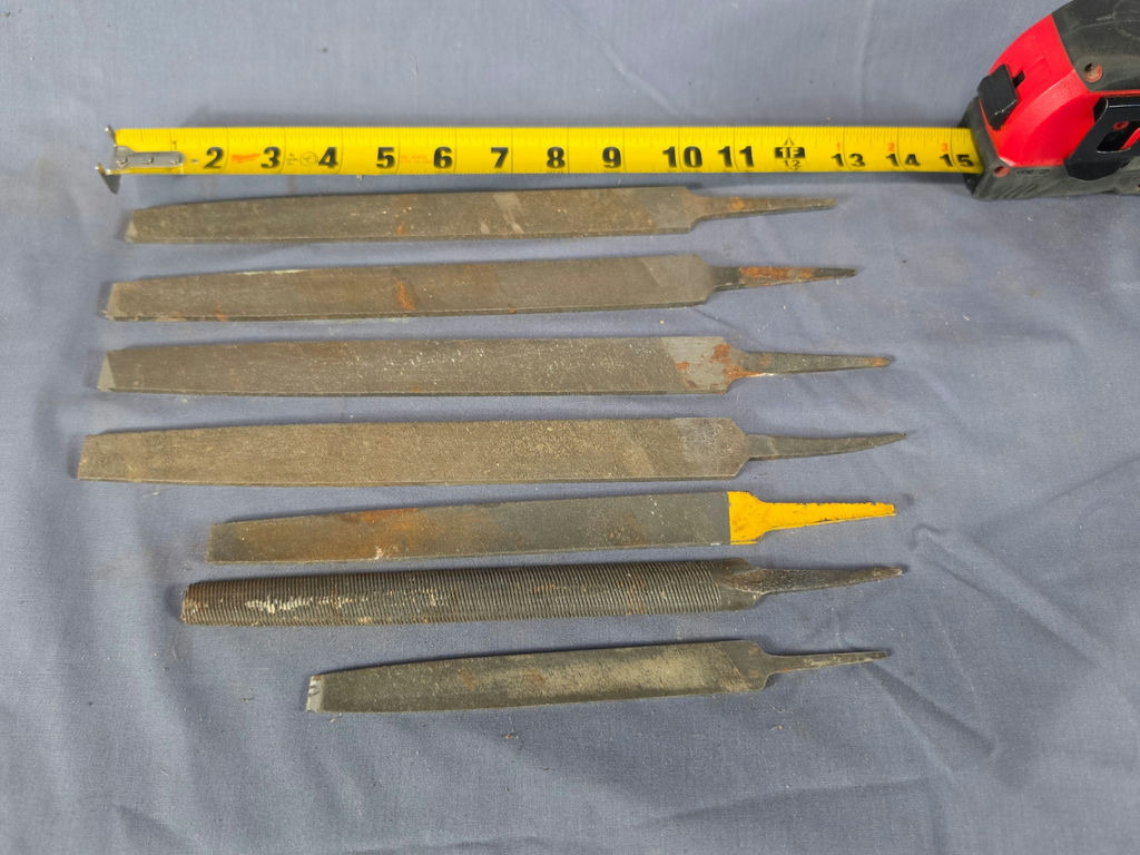 Vintage Metal Hand Files & Rasps Lot - 7 Pieces - Flat, Mill & Round Machining Tools - image 1 of 1