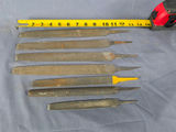 Vintage Metal Hand Files & Rasps Lot - 7 Pieces - Flat, Mill & Round Machining Tools - thumbnail 1 of 1