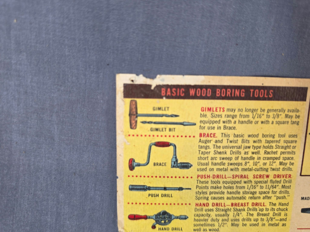 Vintage 1958 GM Authorized Chevrolet Service Wood Hole Boring Tool Reference Chart Poster Parkwood Motors Toronto - image 4 of 6
