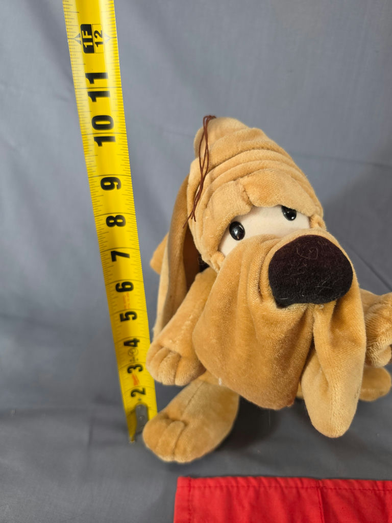Listing Title Vintage Plush Dog Lot - 1987 Caltoy Pajamas Tumbleweeds Hound & Mini Pound Puppy Style Toy with 17" Red Pocket Blanket - image 5 of 5