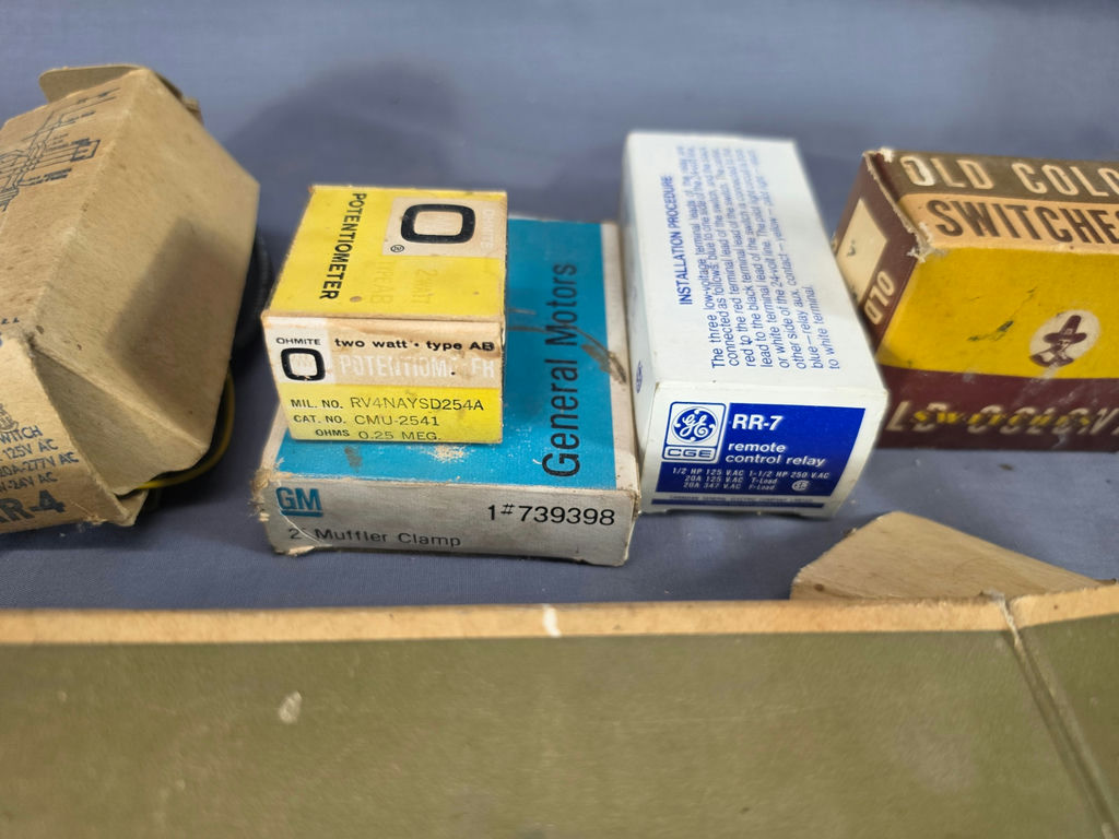 Vintage NOS Automotive & Industrial Lot - Delco Packard Cable, Pioneer Chain, GE Relays, Ohmite Potentiometer - image 4 of 6