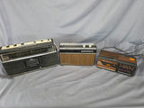Vintage 1970s/1980s Radio & Cassette Player Lot (3 Units) - Sears, Grundig, Candle UNTESTED - thumbnail 1 of 5