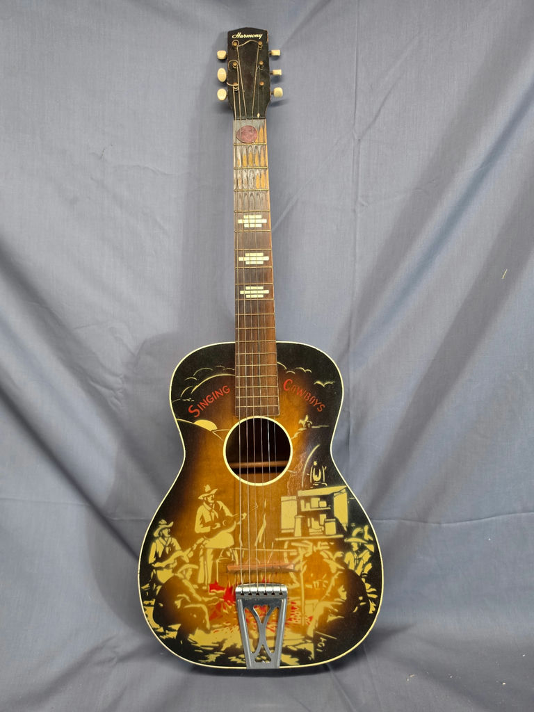 Vintage Harmony Guitar & Metallica Memorabilia Lot - 1960s Stella H929, 1950s Cowboy Stencil & Metallica Sheet Music - image 9 of 11