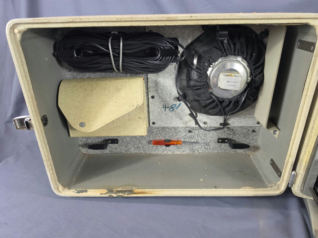 Vintage Paillard Bolex S-221 16mm Sound Film Projector w/ Case & Speaker - image 3 of 3