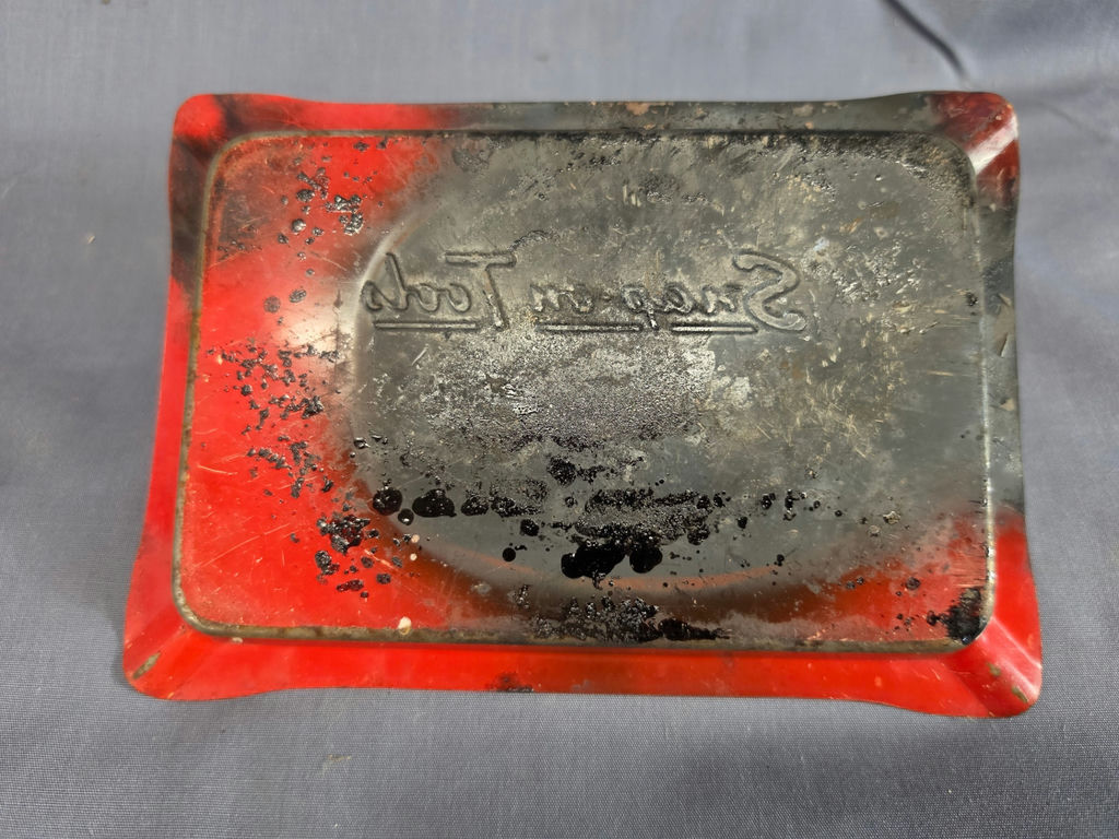 Vintage Snap-On Tools Red Metal Ashtray - Collectible - image 3 of 3