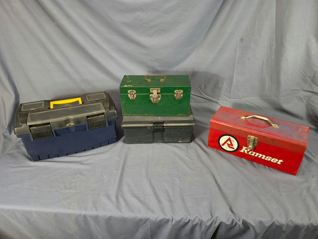 Lot Title Vintage & Modern Portable Toolboxes with Mixed Hand Tools - 3-Piece Lot - image 1 of 3