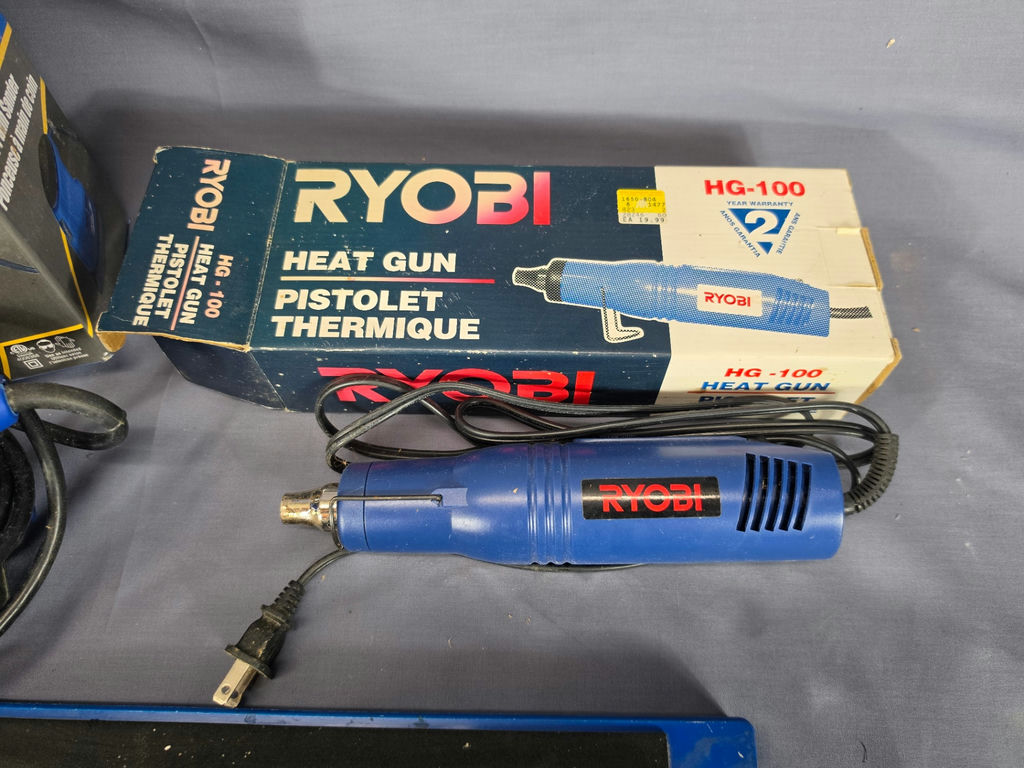 DIY Home Reno Tool Lot - Ryobi Heat Gun, Palm Sander, & Manual Tile Cutter and Vintage Stanley No. 191 Rabbet Plane - Made in USA - Collectible / User Woodworking - image 3 of 5