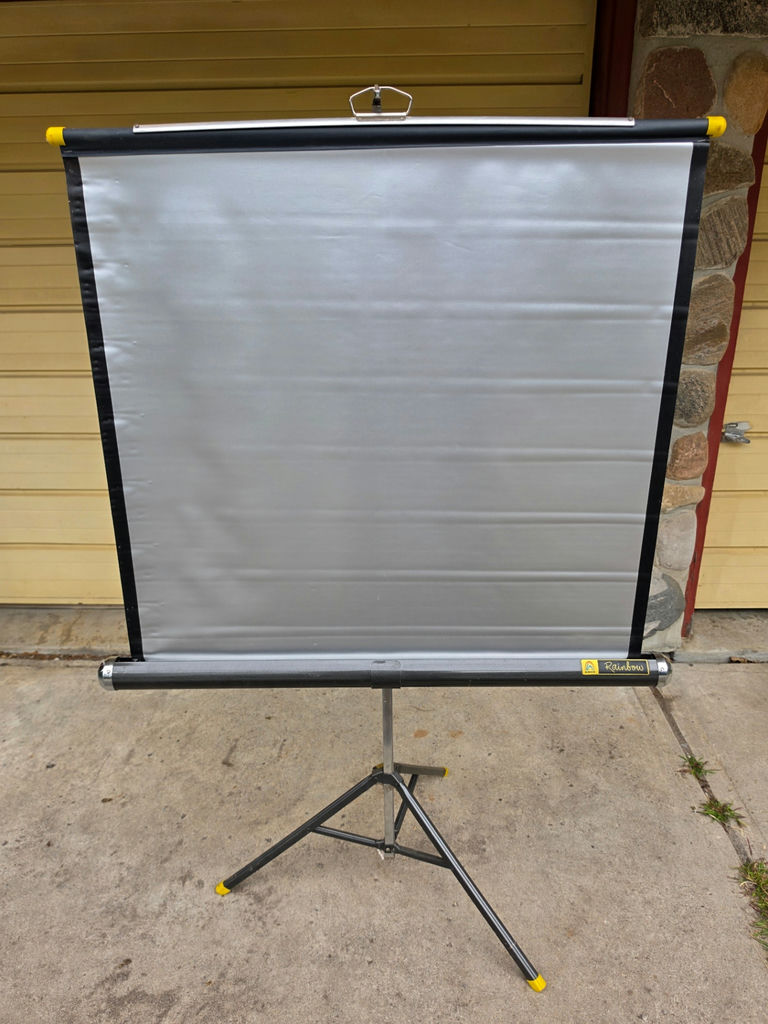 Vintage Knox Rainbow Portable Tripod Movie Projection Screen - image 1 of 5