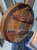 Antique 48" Quarter-Sawn Oak Round Pedestal Dining Table - Arts & Crafts Restoration Project - thumbnail 2 of 4
