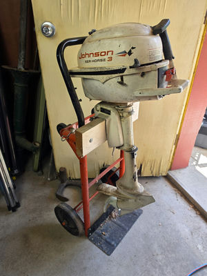 Vintage 1959 Johnson Sea-Horse 3 HP Outboard Motor - Model JW-15 with Original Manual - Image 1 of 8