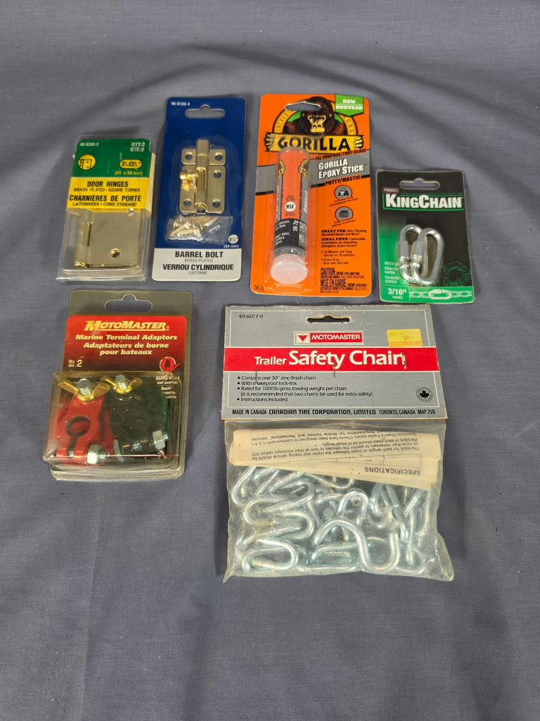 Mixed Vintage & Hardware Lot - Retro Rubbermaid Cooler, Art Deco Pulls, Saw Horses, & New Hardware Components - image 3 of 9