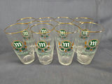 Vintage Brauerei Gebr. Mundinger German Beer Glasses - Set of 8 With Gold Rims - thumbnail 1 of 4