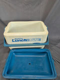 Mixed Vintage & Hardware Lot - Retro Rubbermaid Cooler, Art Deco Pulls, Saw Horses, & New Hardware Components - thumbnail 6 of 9