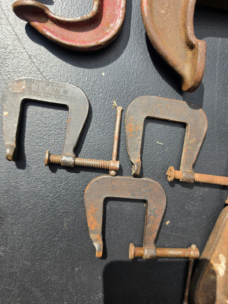 Vintage Cincinnati Tool Co. & Taylor-Forbes C-Clamp & Bar Clamp Lot - 14 Pieces - image 2 of 4
