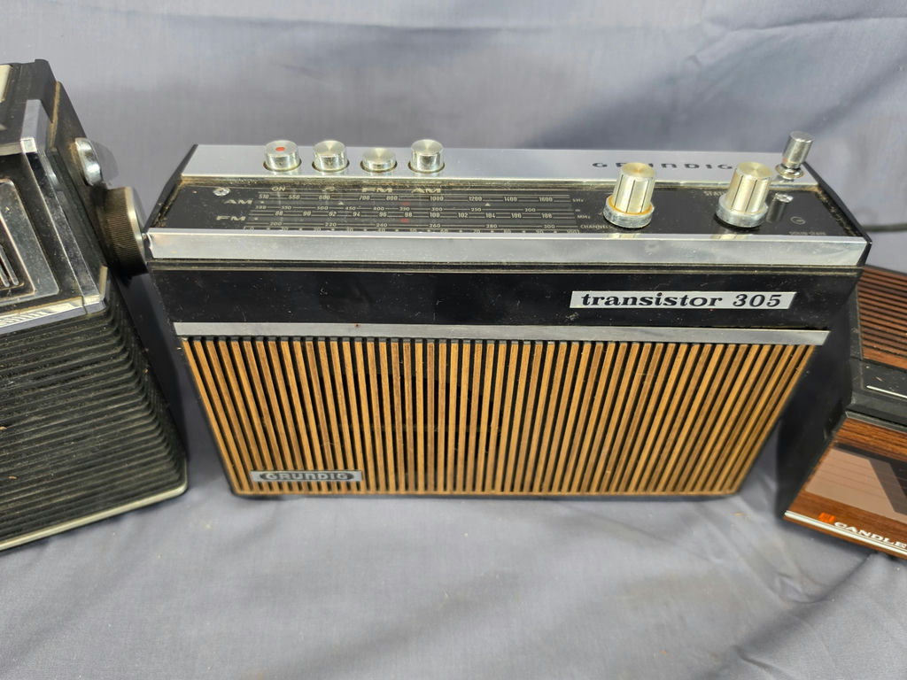 Vintage 1970s/1980s Radio & Cassette Player Lot (3 Units) - Sears, Grundig, Candle UNTESTED - image 3 of 5