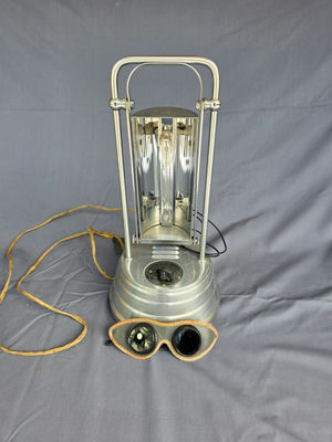 Vintage 1940s Sun-Kraft Cold Quartz Ultraviolet & Ozone Apparatus Lamp – Art Deco Medical-Industrial Decor w/ Original Goggles & Brochure - Image 1 of 4