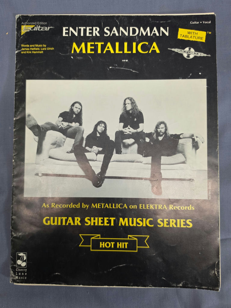 Vintage Harmony Guitar & Metallica Memorabilia Lot - 1960s Stella H929, 1950s Cowboy Stencil & Metallica Sheet Music - image 6 of 11