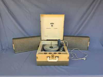 Vintage Dumont Stereophonic 4-Speaker Portable Suitcase Record Player - Model DN7 - Image 1 of 3