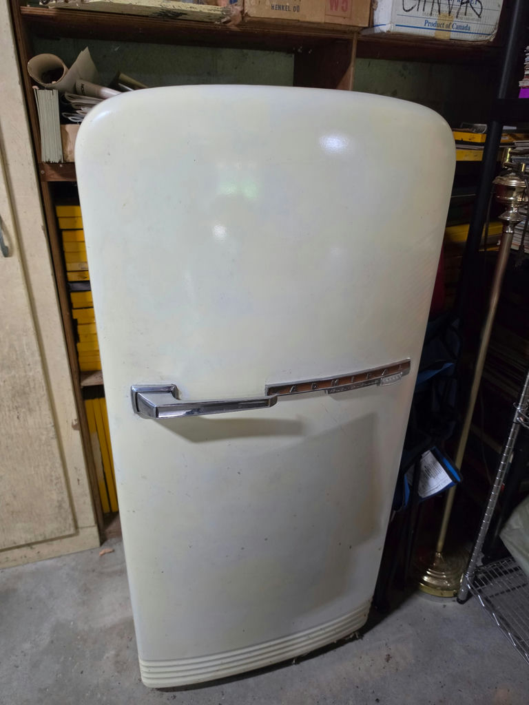 Vintage 1950s Admiral "Dual-Temp" Refrigerator – Turquoise & Copper Interior - image 1 of 4