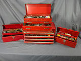Vintage & Modern Red Metal Tool Box & Drawer Chest Collection - 4 Pieces with Mixed Hand Tools - thumbnail 2 of 2