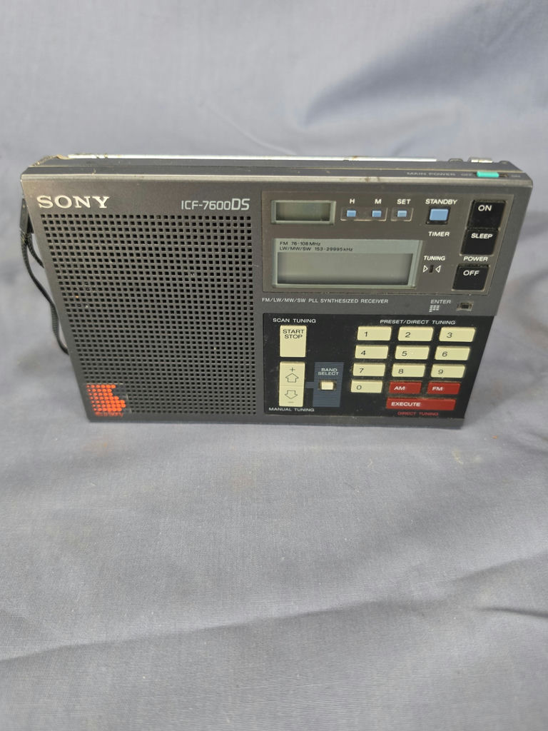 Vintage Sony ICF-7600DS Portable Digital Shortwave World Band Radio Receiver - image 1 of 2