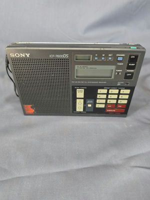 Vintage Sony ICF-7600DS Portable Digital Shortwave World Band Radio Receiver - Image 1 of 2