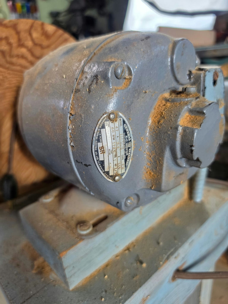 Vintage Canadian General Electric Disc Sander on Custom Wooden Stand – Working - image 2 of 7