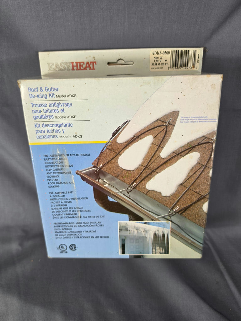 Easy Heat ADKS-500 Roof and Gutter De-Icing Kit. 100ft, 500W 120V - image 1 of 5