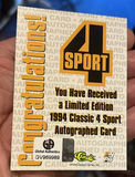 1994 Todd Marchant Classi 4 Sports Autographed Hock Card With Coa - thumbnail 2 of 3