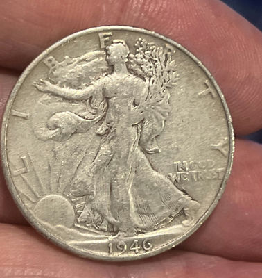 1946 D. United States Liberty Walking Half Dollar Silver - Image 1 of 2