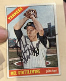 Mel Stottlemeyer 1966 Yankees Autographed Topps Card Baseball With Coa - thumbnail 1 of 3