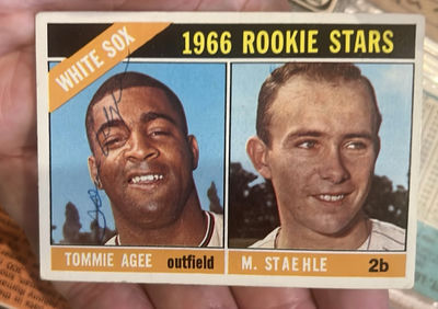 1966 Topps Rookie Stars White Sox, Tommy Agee White Sox Autographed - Image 1 of 2