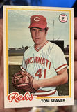 Tom Seaver Reds Pitcher HOF Autographed Baseball Card With Coa - thumbnail 1 of 3