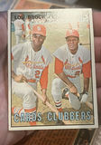 Topps 1967 Baseball Card Cards Clubbers Lou Brock And Curt Flood - thumbnail 1 of 2