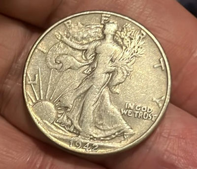 1942 Walking Liberty Silver Half Dollar United States - Image 1 of 2