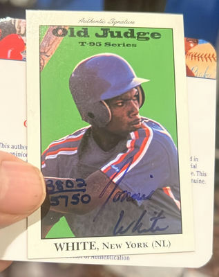 Don White 1995 Old Judge Signiture Rookie Autographed, Baseball Card, Mets - Image 1 of 2