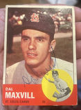 Dal Maxvill 1963 Autographed Topps Baseball Card Cardinals Coa - thumbnail 1 of 3
