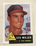 1953 Topps Reprint Autograph Baseball Card Stu Miller Cardinals - thumbnail 1 of 2