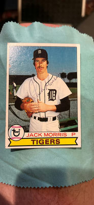Jack Morris Topps 1979 Autographed COA Baseball Card Tigers HOF - Image 1 of 3
