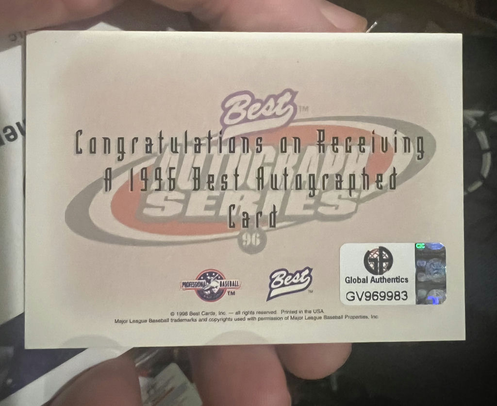 Steve Schumaker Louisville Bats NY Yankees Autographed Best Rookie Card 1996 - image 3 of 4