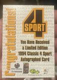 Todd Marchant 1994 Hockey 4 Sport Rookie Autographed Card - thumbnail 2 of 3