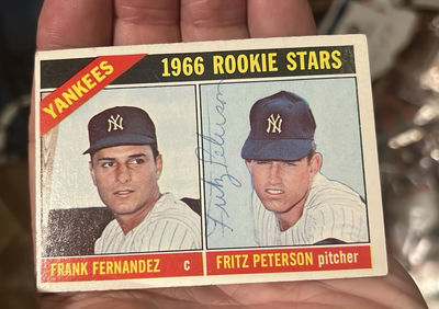 Autograph Fritz Peterson 1967 Yankees Rookie Stars Top Baseball Card - Image 1 of 3