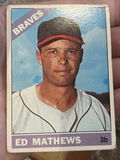 Eddie Matthews Milwaukee, Atlanta Braves Baseball Card Topps 1966 - thumbnail 1 of 2