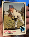 Jerry Loosen Ny Mets HOF Baseball Card Autographed 1973 COA - thumbnail 1 of 3