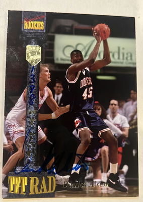 Derrick Alston Atlanta Hawks Signiture Rookie Card Coa NBA - Image 1 of 3