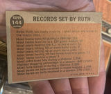 1962 Topps Baseball Babe Ruth Final Farewell Speech Card 144 - thumbnail 2 of 2