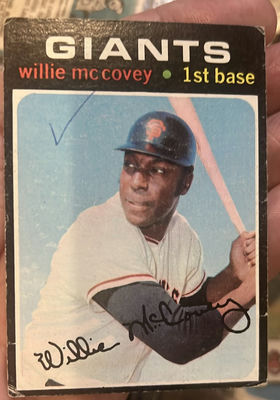 1971 Topps Baseball Card Willie McCovey San Francisco Giants HOF - Image 1 of 2