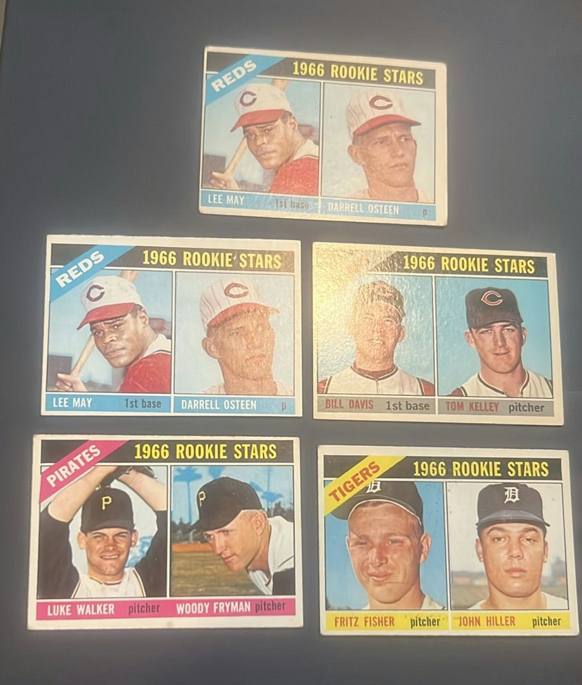 5 1967 Topps Baseball Rookie Stars Cards Lee May Reds, Tigers, Indians - image 1 of 11